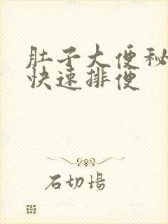 肚子大便秘怎么快速排便