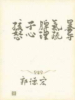 孩子脾气暴躁易怒心理疏导