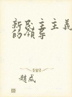 新民主主义革命的领导