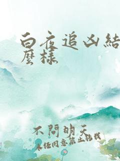 白夜追凶结局怎么样