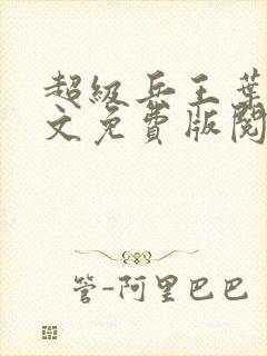 超级兵王叶谦全文免费版阅读
