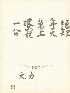 一眼万年绝美老公宠上天短剧男主