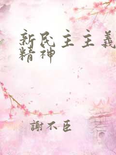 新民主主义革命精神