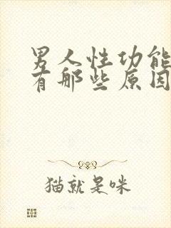 男人性功能不行有那些原因