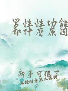 男性性功能不行都什么原因