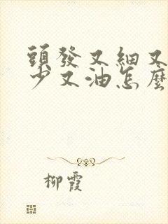 头发又细又软又少又油怎么办