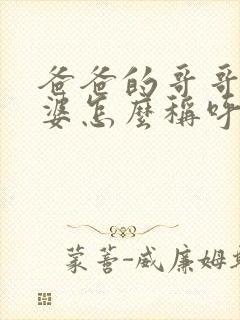 爸爸的哥哥的老婆怎么称呼