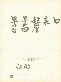 早晨起来口苦舌苔白厚