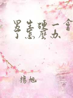 男生硬一会就软了怎么办