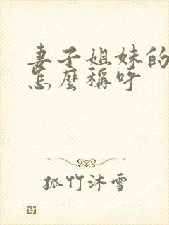 妻子姐妹的丈夫怎么称呼