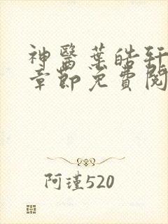 神医叶皓轩最新章节免费阅读全文