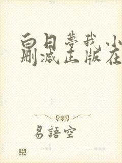 白日梦我小说无删减正版在线阅读