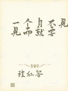 一个月不见老公见面就要