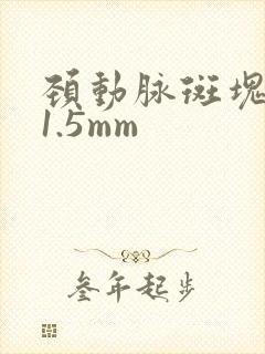 颈动脉斑块厚约1.5mm