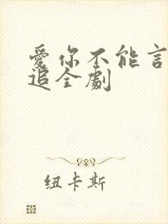 爱你不能言免费追全剧