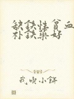 缺铁性贫血哪种补铁药好