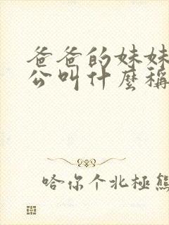 爸爸的妹妹的老公叫什么称呼