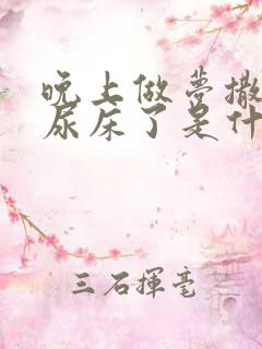 晚上做梦撒尿就尿床了是什么原因