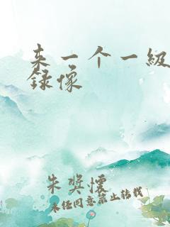 来一个一级黄色录像