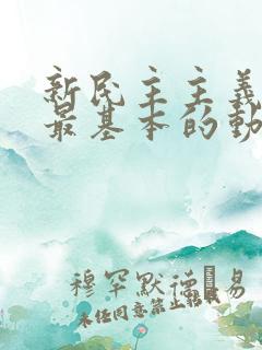 新民主主义革命最基本的动力是