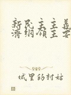 新民主主义的经济纲领主要内容是().