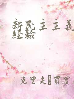 新民主主义革命经验