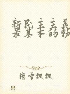 新民主主义革命最基本的动力