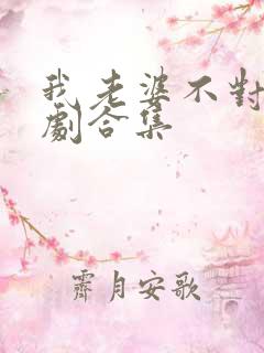 我老婆不对劲短剧合集