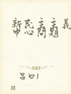 新民主主义革命中心问题