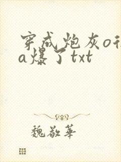 穿成炮灰o后他a爆了txt