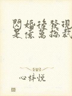 闪婚后发现老公是亿万总裁