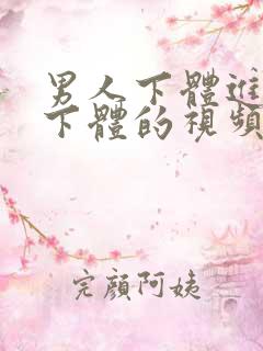 男人下体进女人下体的视频