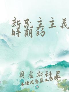 新民主主义革命时期的