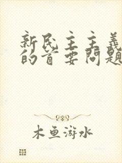 新民主主义革命的首要问题是( )