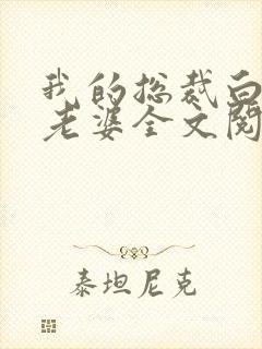 我的总裁白富美老婆全文阅读免费