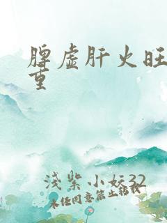 脾虚肝火旺湿气重