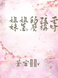 姐姐的孩子叫妹妹怎么称呼