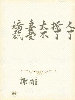 娇妻太撩人,总裁受不了了小说