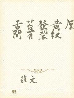 舌苔发黄厚腻中间有裂纹