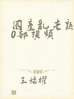 国产乱老熟300部视频