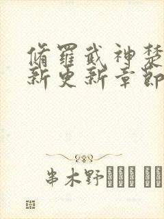 修罗武神楚枫最新更新章节