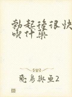 勃起后很快软了吃什药