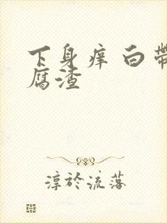 下身痒 白带豆腐渣