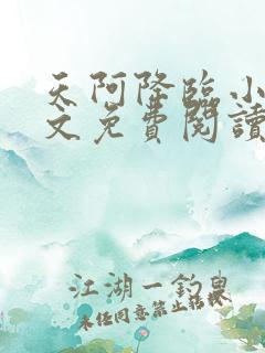 天阿降临小说全文免费阅读无弹窗