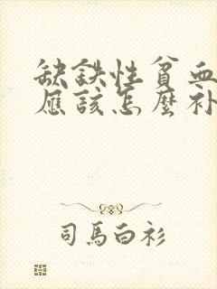 缺铁性贫血平时应该怎么补