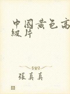 中国黄色高清一级片