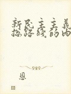 新民主主义革命总路线的内容及