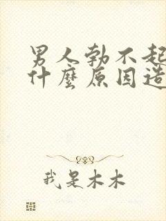 男人勃不起来是什么原因造成