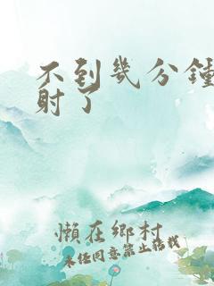 不到几分钟就早射了