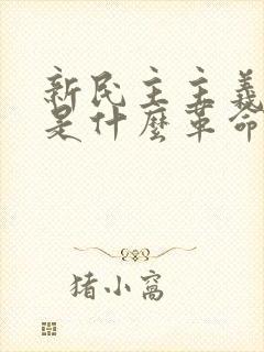 新民主主义革命是什么革命